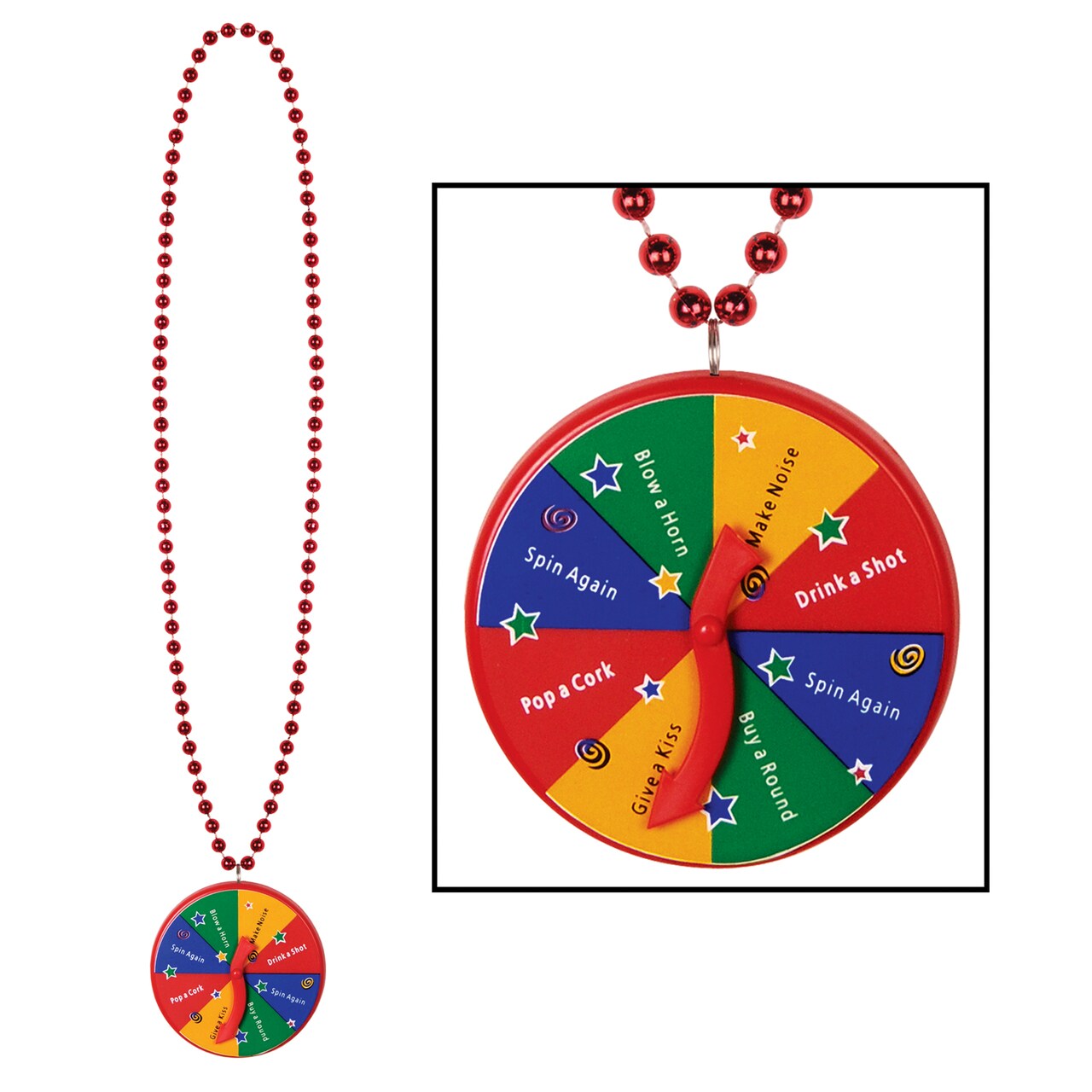 Beistle 40in. Beads with New Year Spinner Medallion - 12 Pack